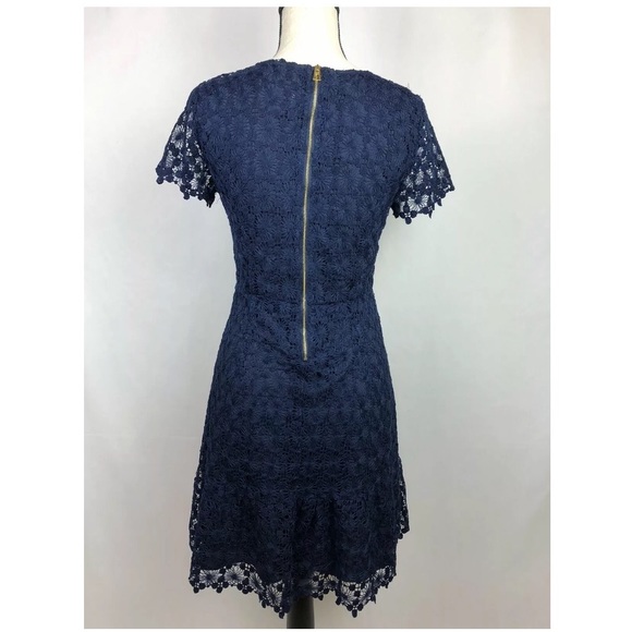 Sail to Sable Women's Navy Blue Lace A-Line Dress - Picture 5 of 7